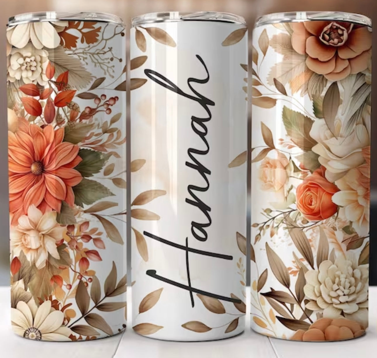 Floral Custom 20 oz Tumbler